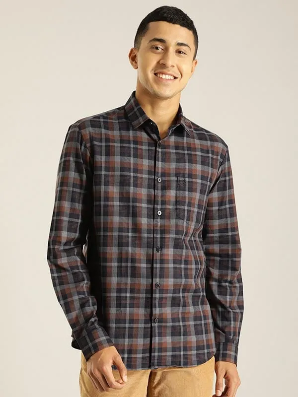 Men Checked Full Sleeve Cotton Shirt