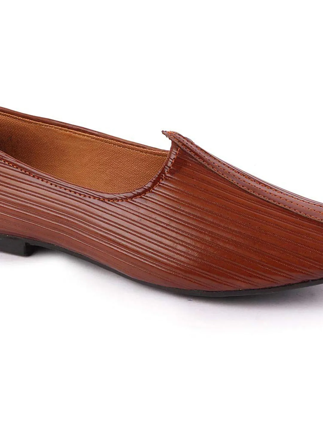 Men Tan Ethnic Slip-On Juttis