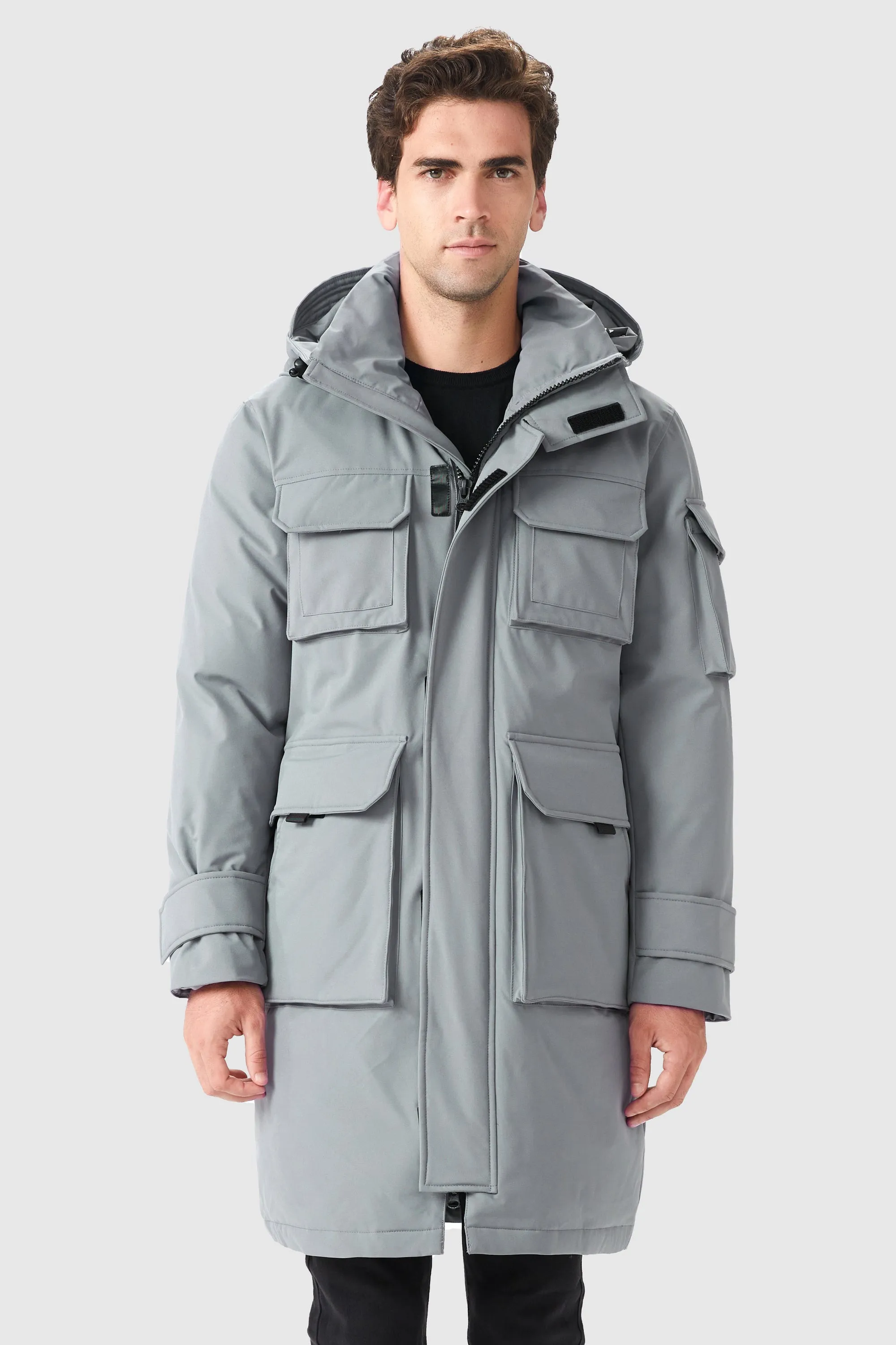 Multi-Pockets Warm Hooded Parka