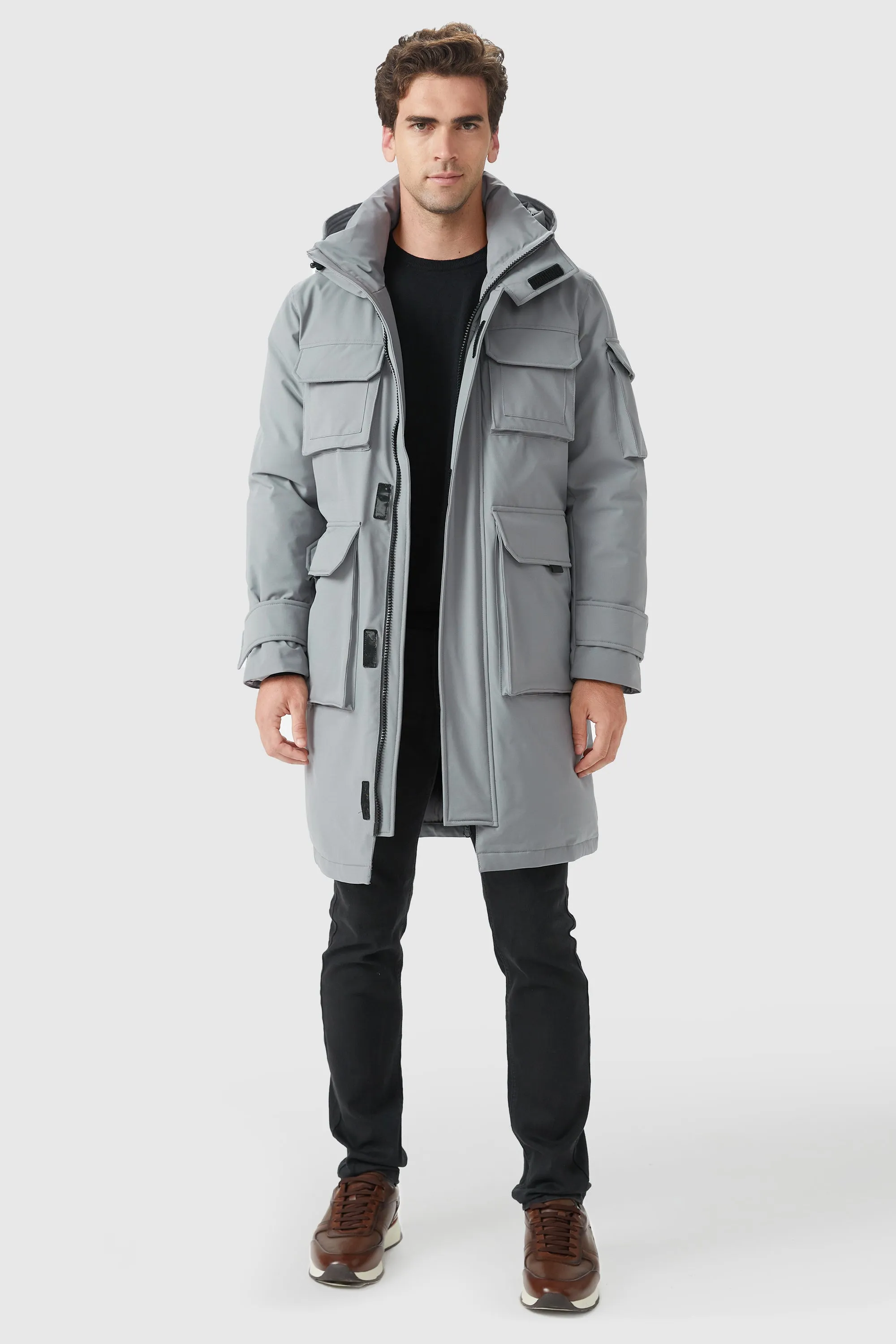 Multi-Pockets Warm Hooded Parka