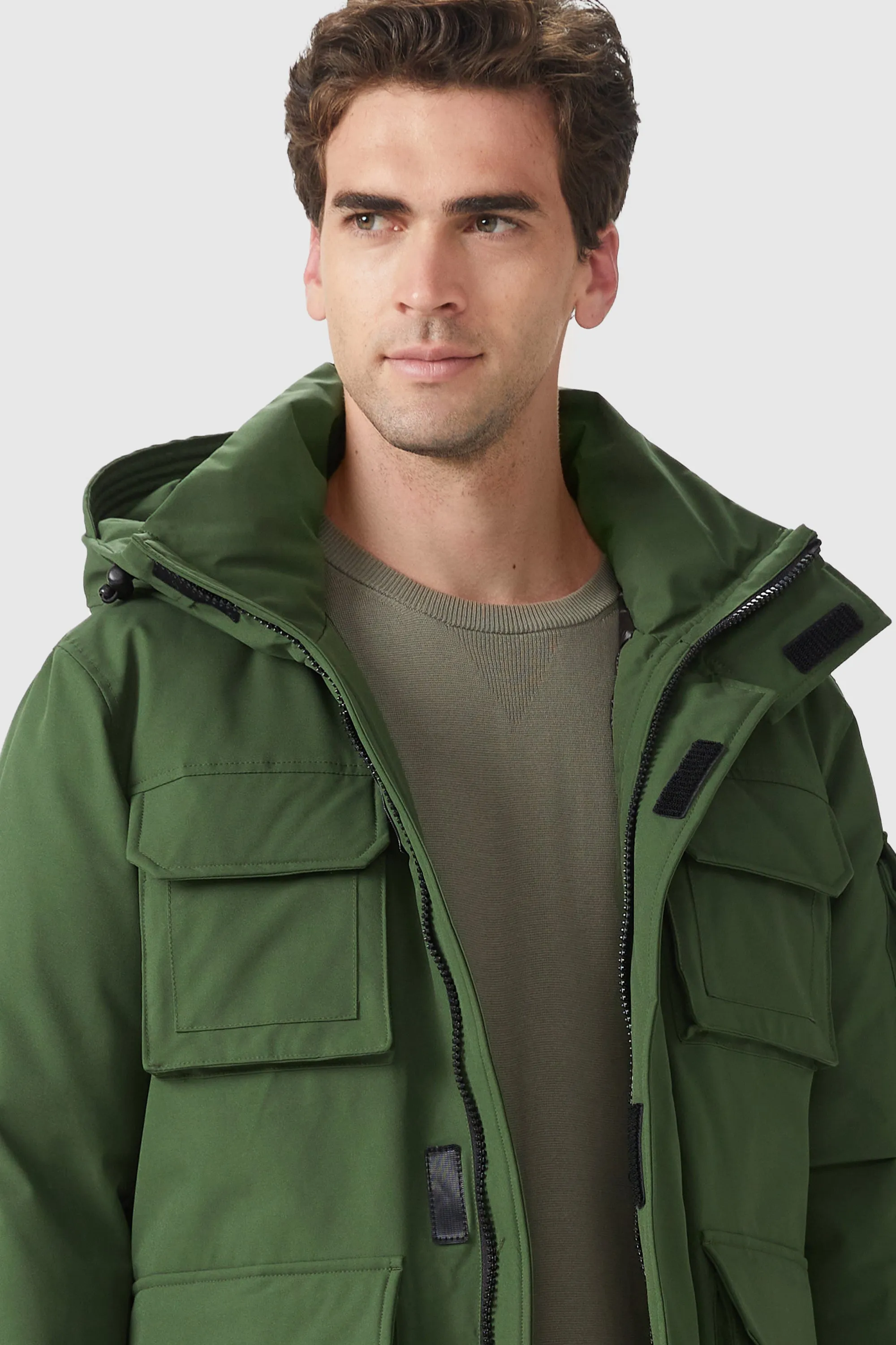 Multi-Pockets Warm Hooded Parka