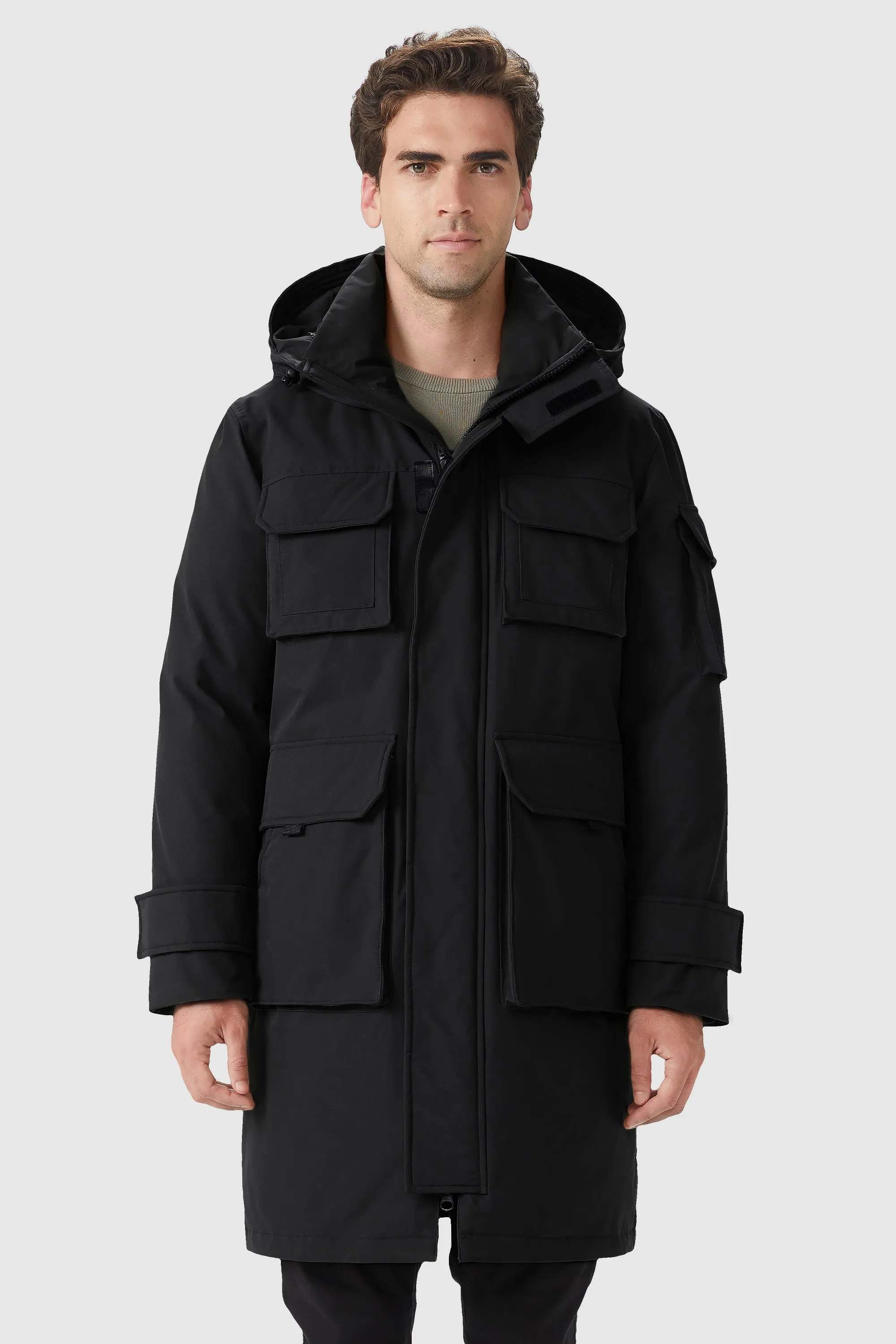 Multi-Pockets Warm Hooded Parka