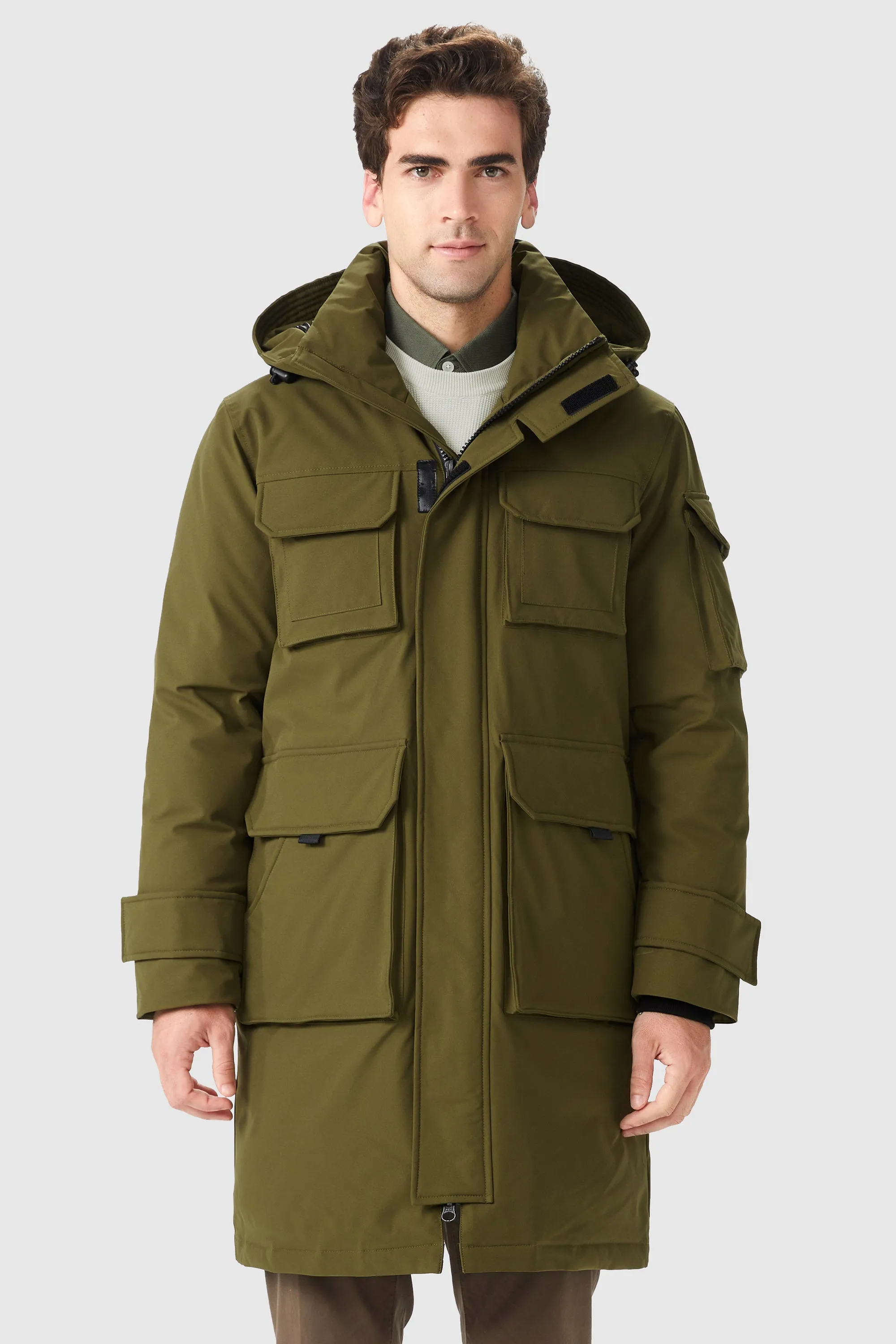 Multi-Pockets Warm Hooded Parka