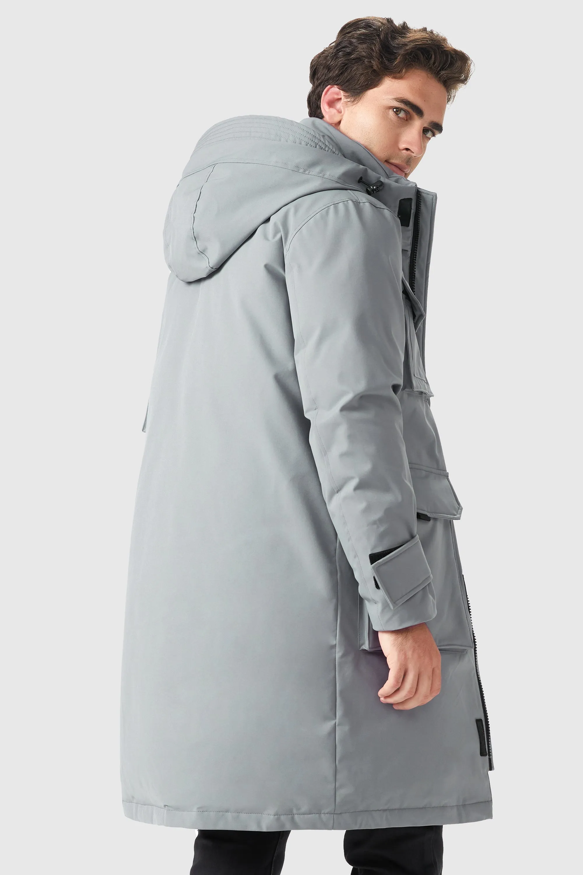 Multi-Pockets Warm Hooded Parka