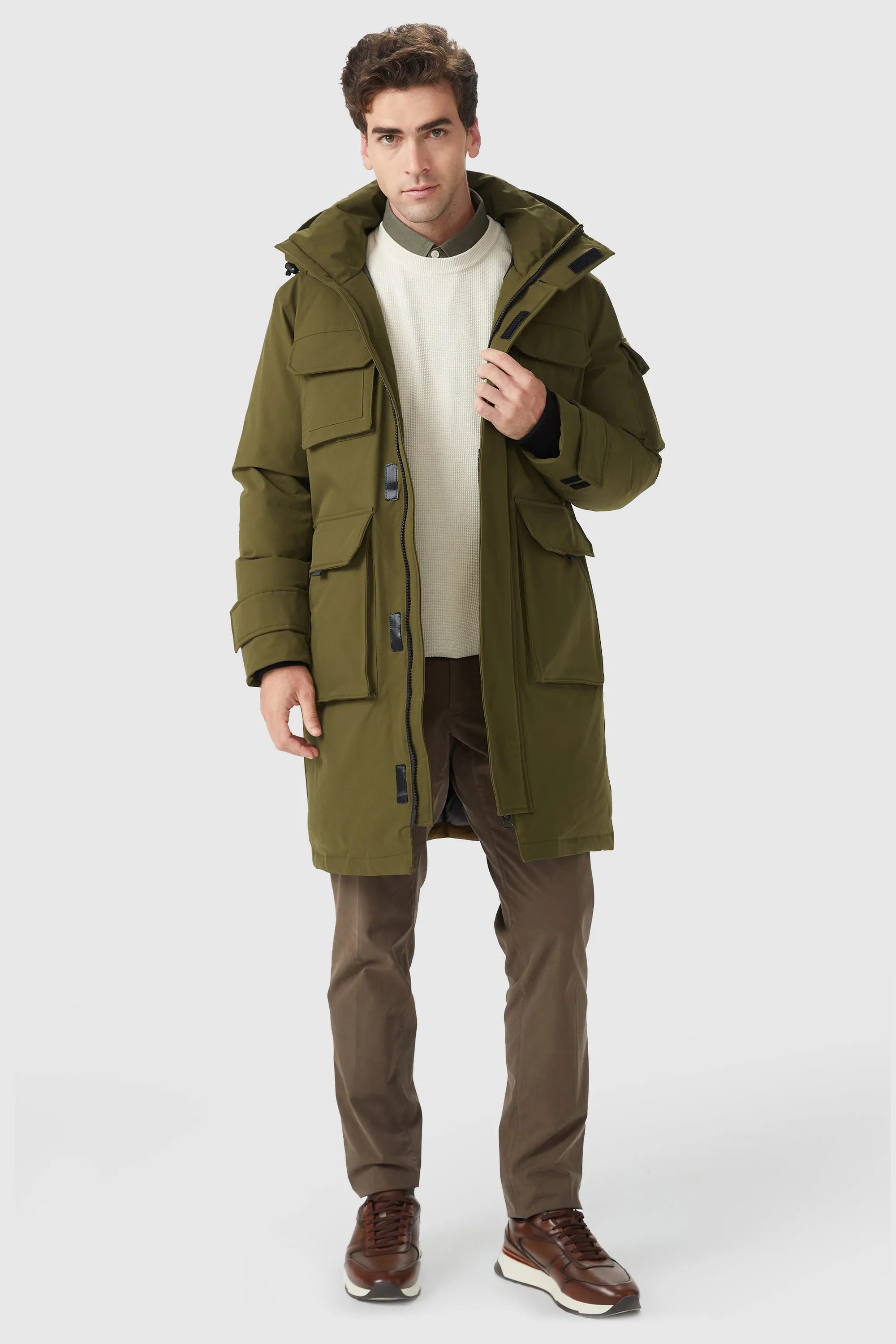 Multi-Pockets Warm Hooded Parka