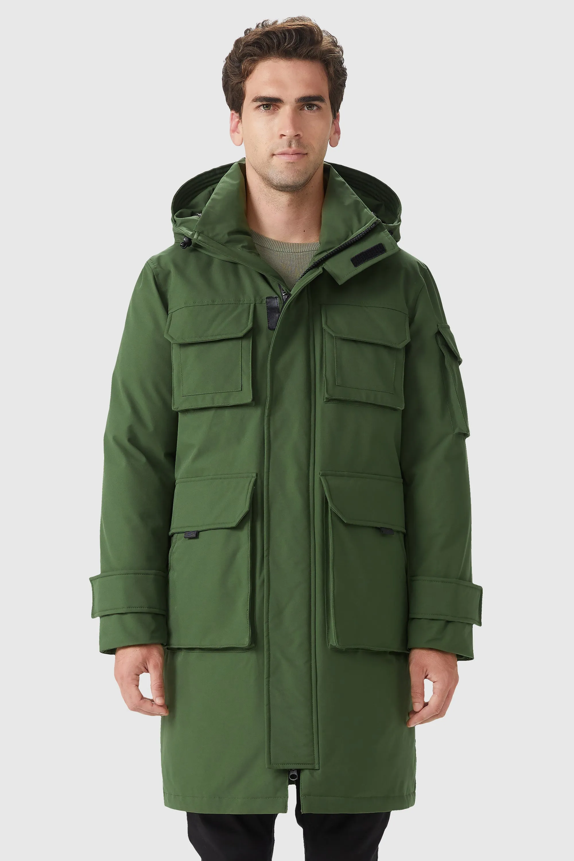 Multi-Pockets Warm Hooded Parka