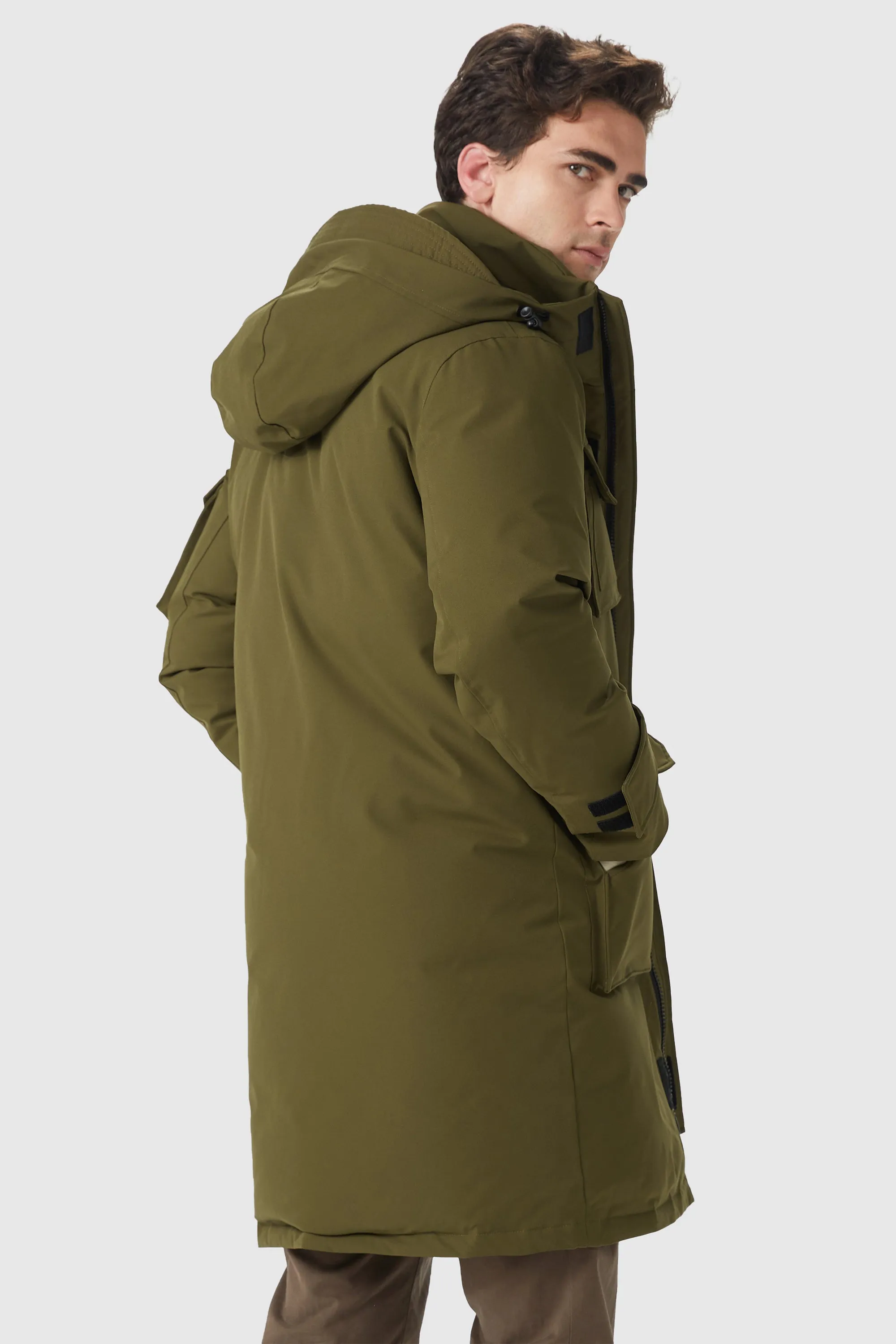 Multi-Pockets Warm Hooded Parka