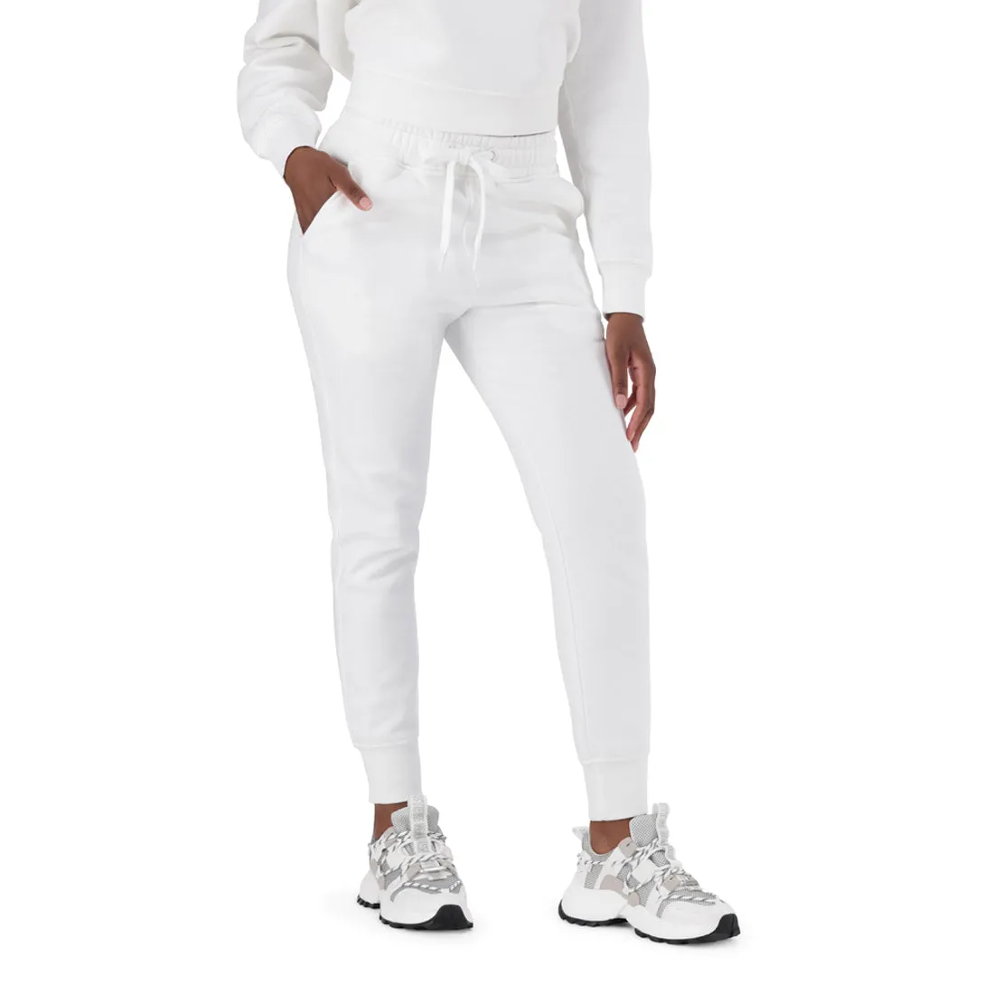 NAOMI WHITE FLEECE JOGGER