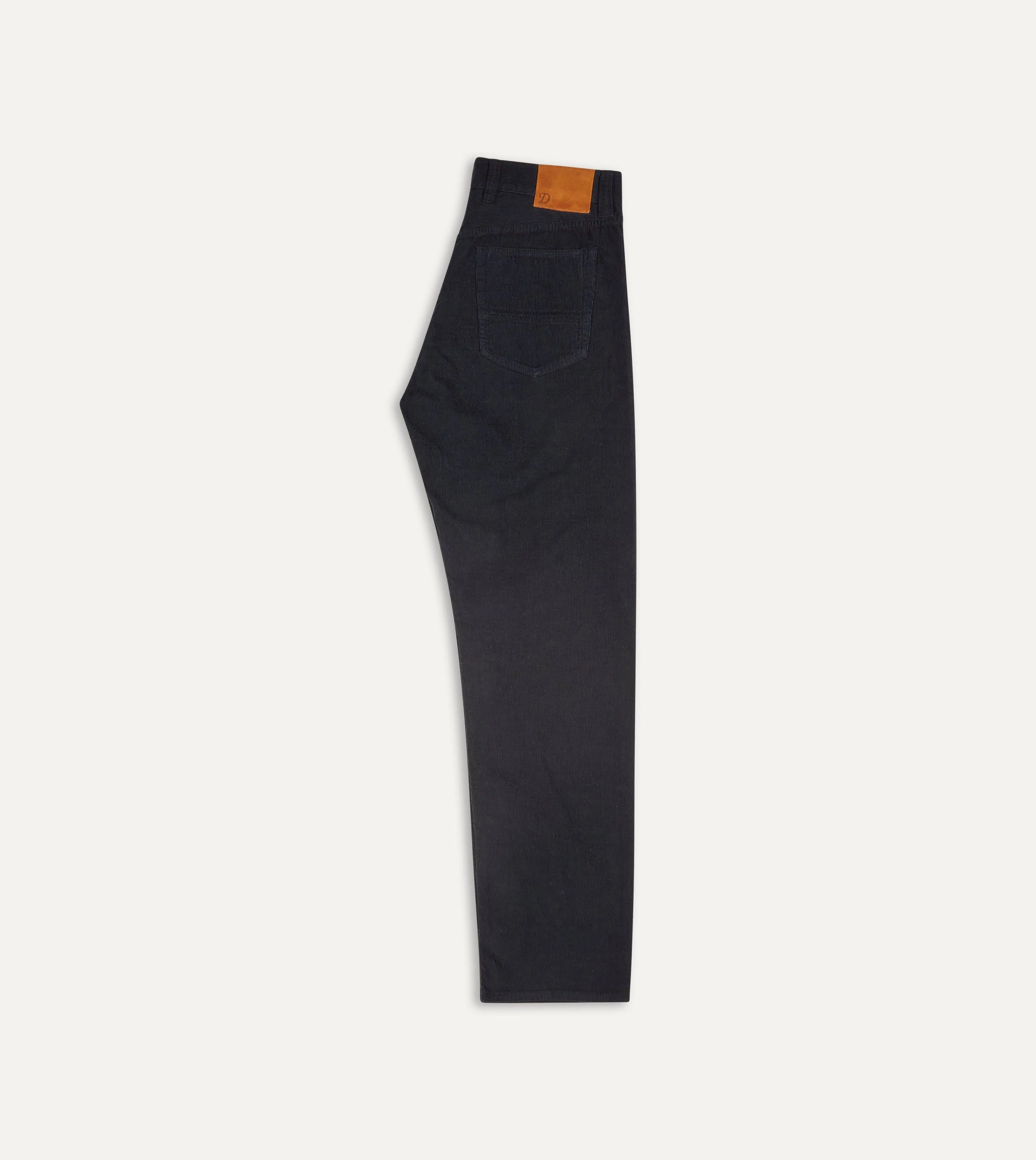 Navy Japanese Selvedge Needlecord Five-Pocket Trousers