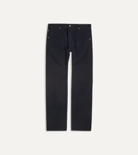 Navy Japanese Selvedge Needlecord Five-Pocket Trousers