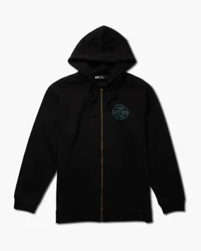 Outlined Black Zip Fleece