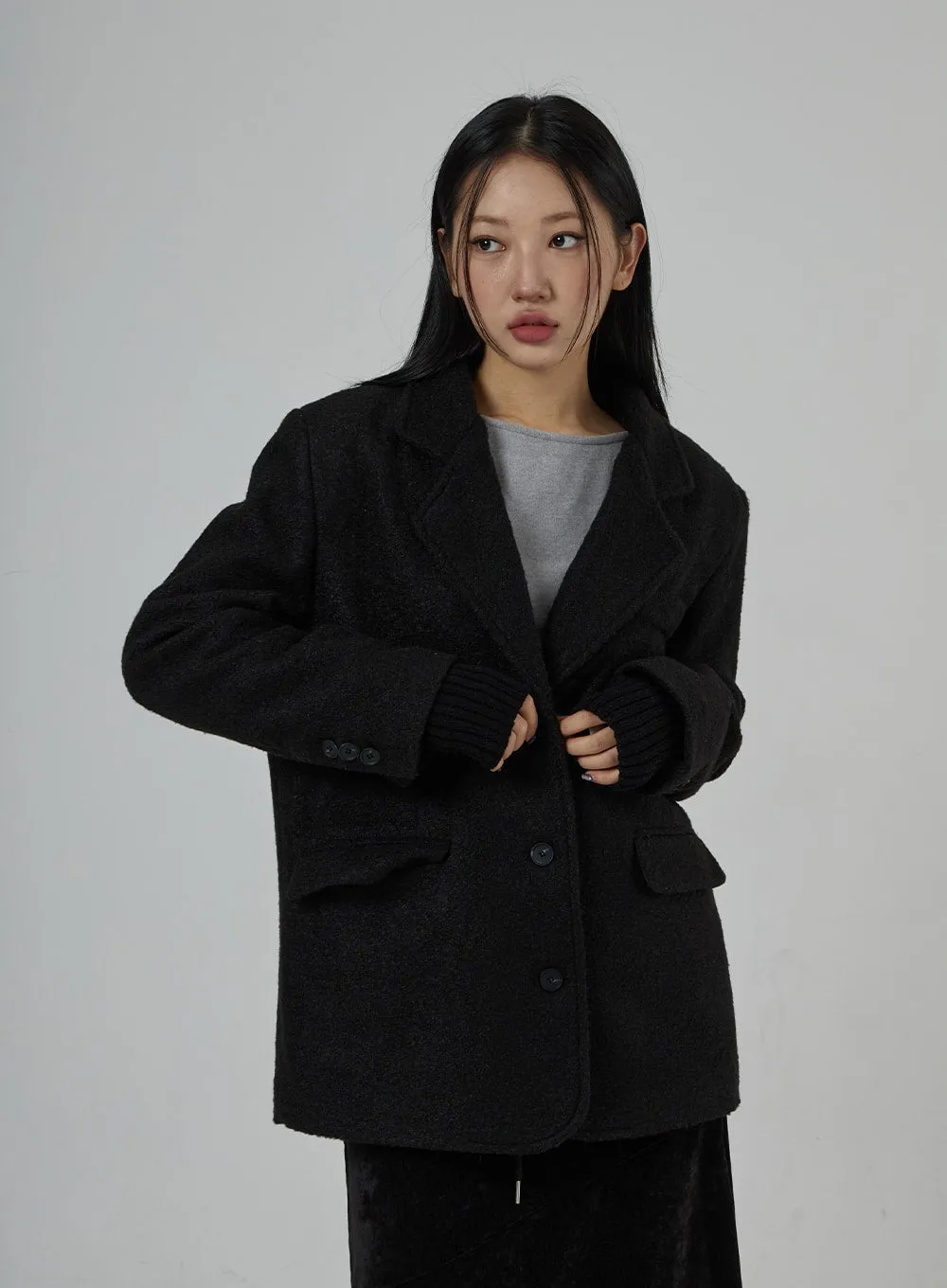 Oversized Button Winter Jacket CD28