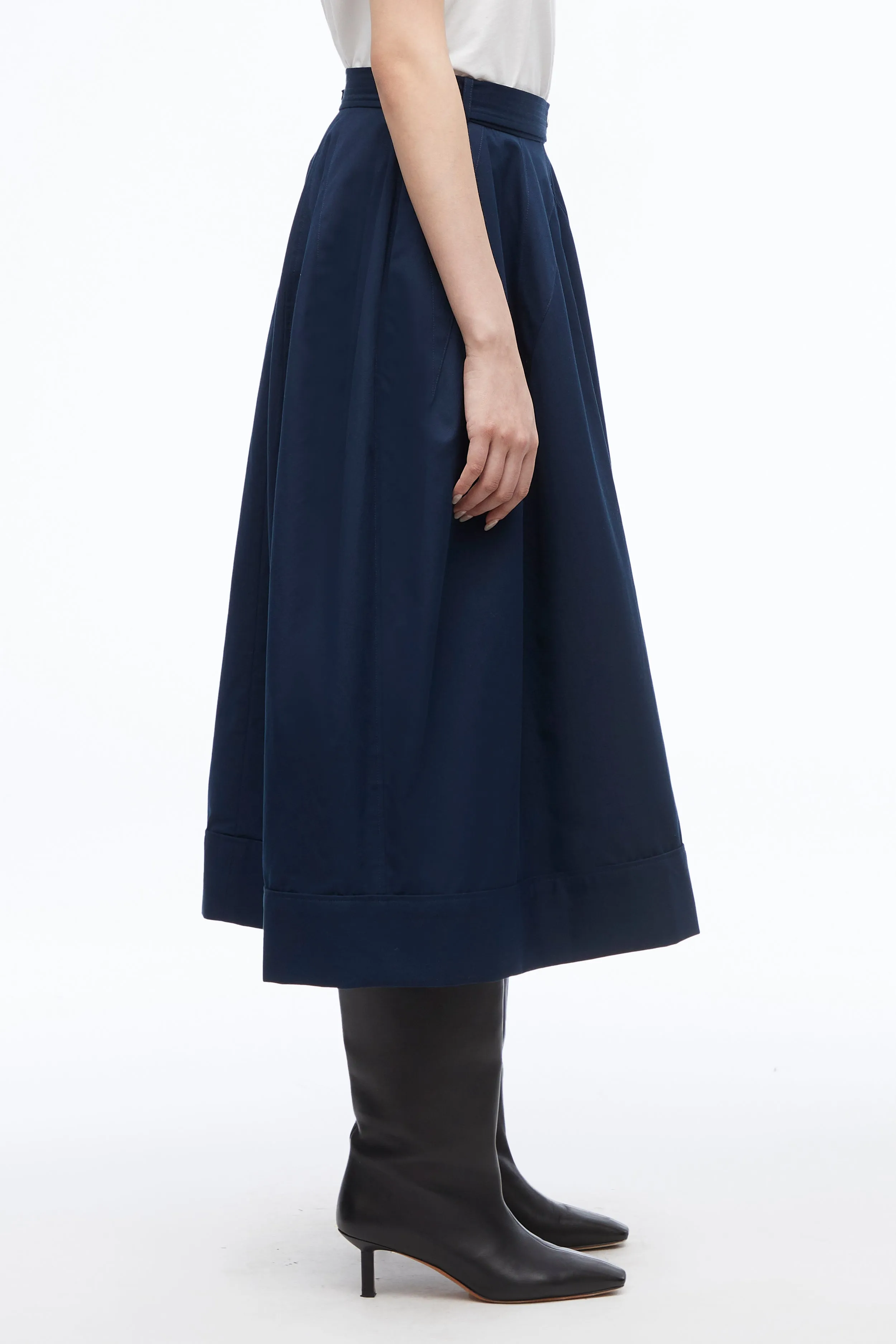 Oxford Cotton Umbrella Skirt