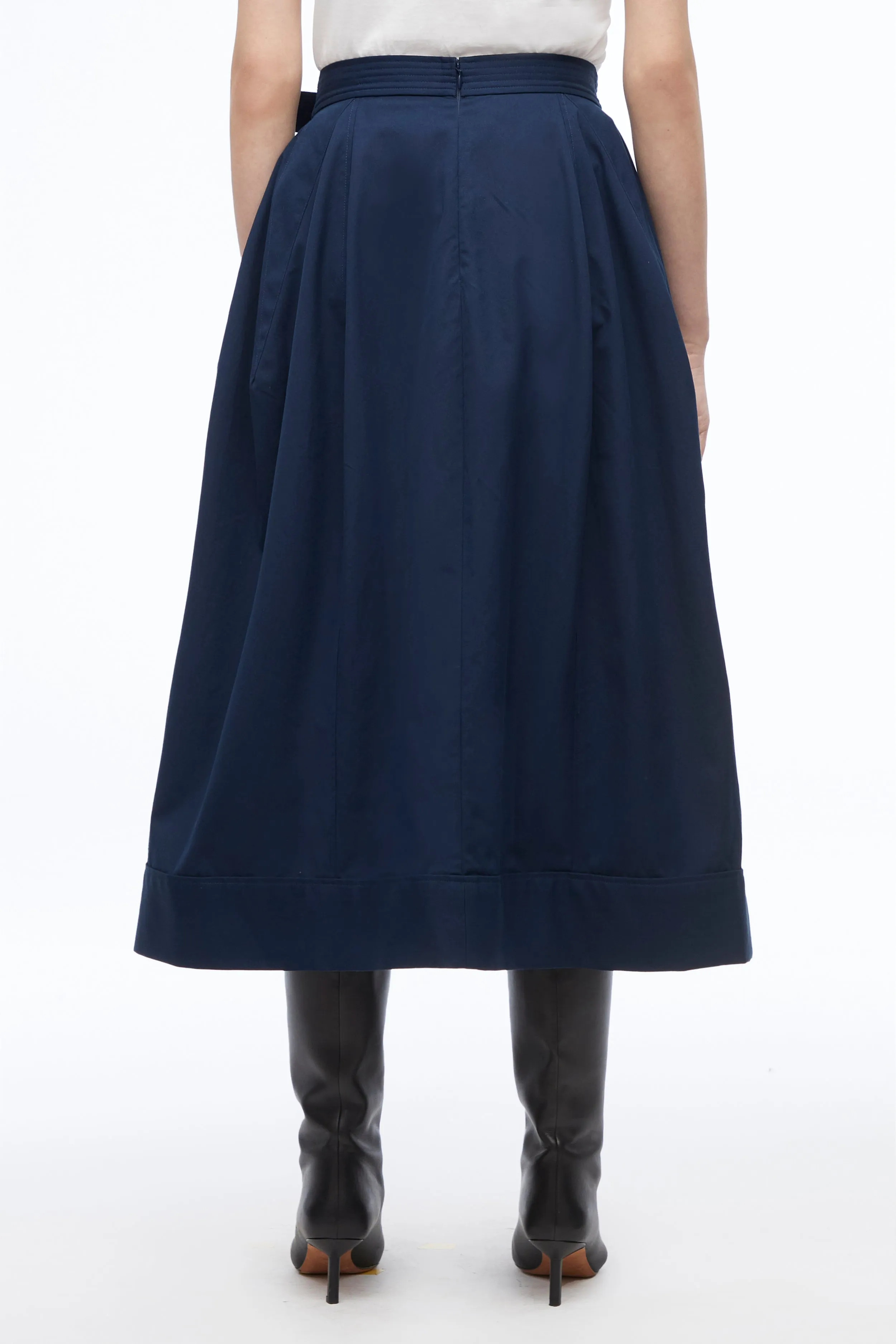 Oxford Cotton Umbrella Skirt