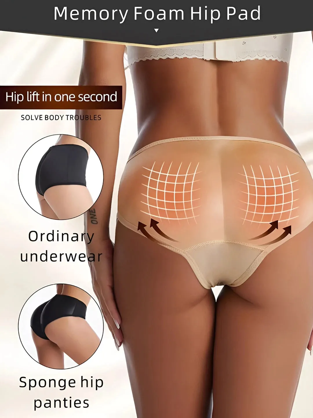 Enhancing Padded Panties Underwear - Butt Lifter and Shaper