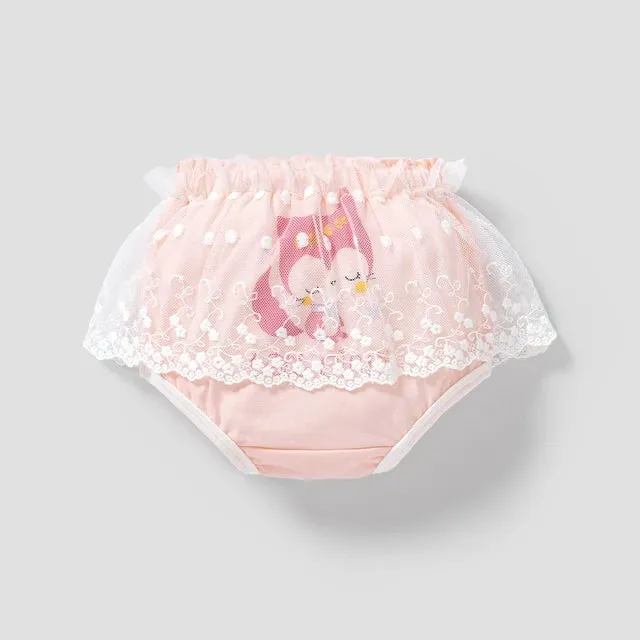 PatPat Girls' Sweet 3D Animal Pattern Underwear Set