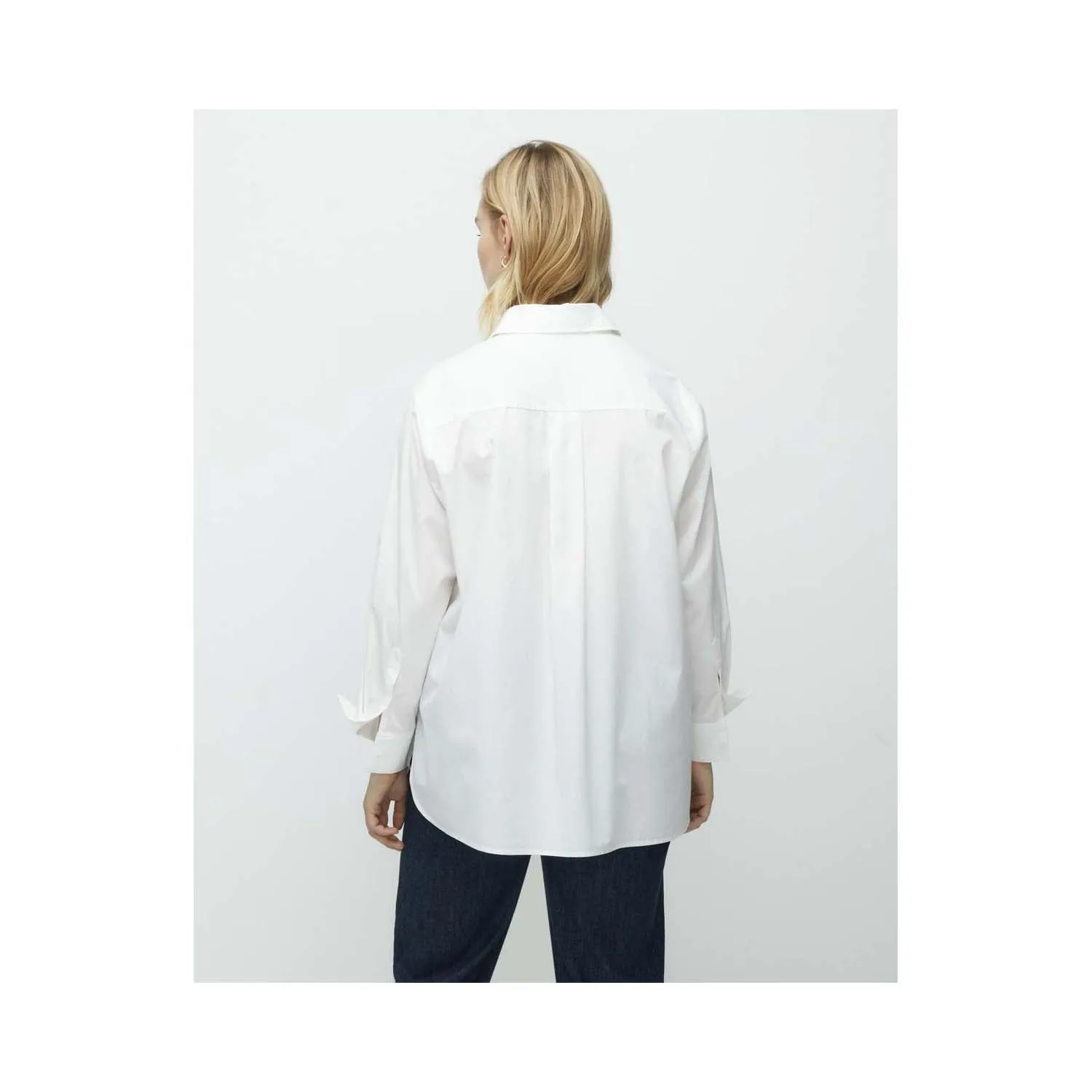 Plain Cotton Shirt - White