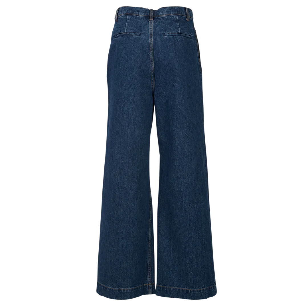 Pleated Denim Trousers