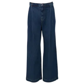 Pleated Denim Trousers