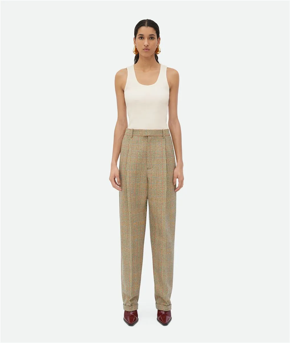 PRINCE OF WALES WOOL TROUSERS