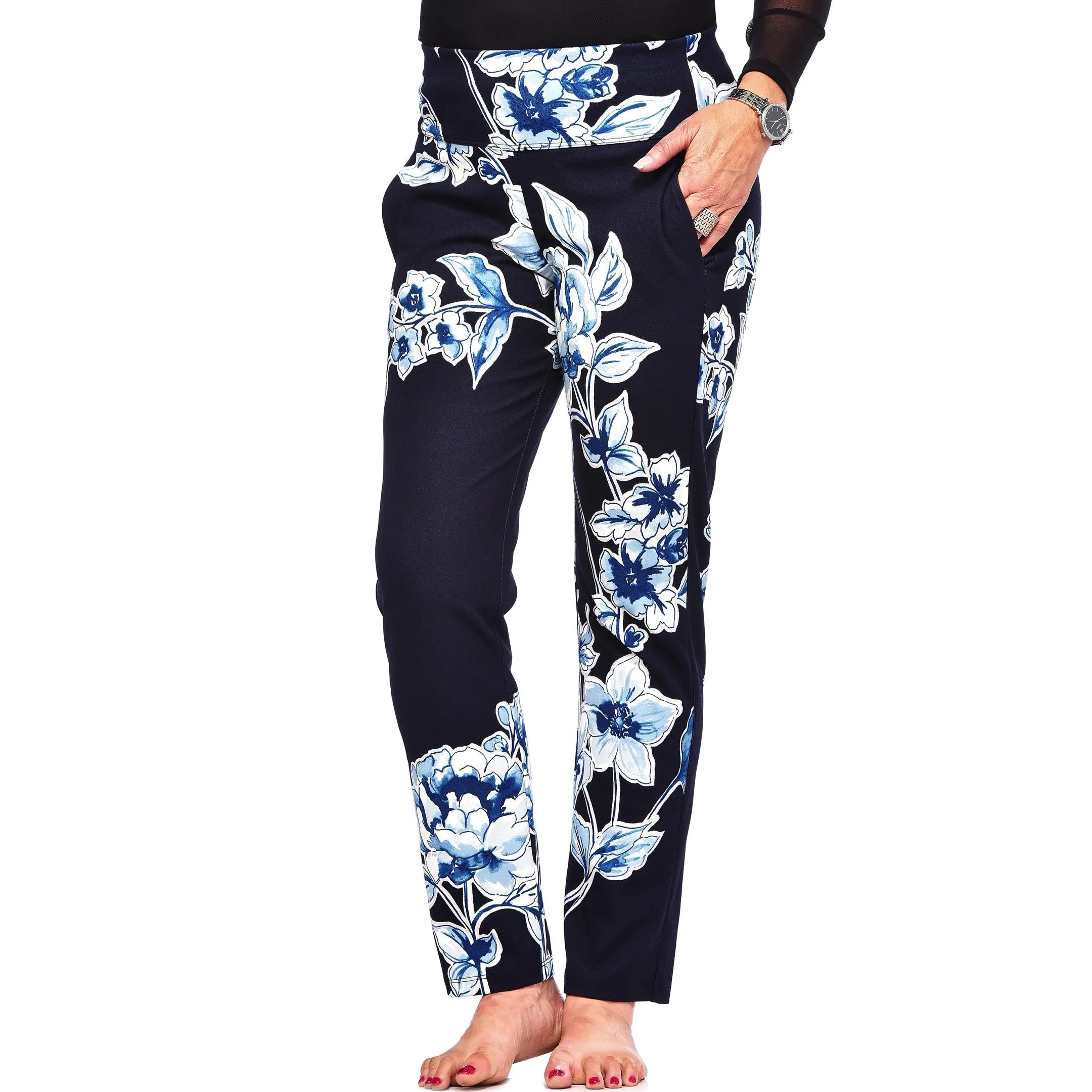 Print Pocketed Fall Trouser