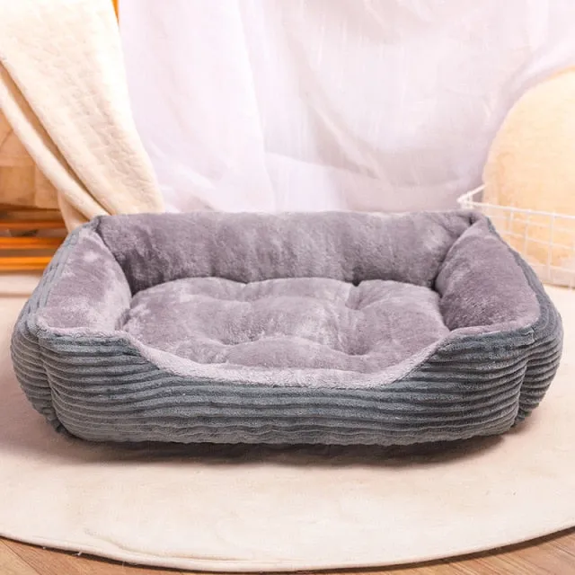 Rectangle Dog Bed Cat Puppy Sofa Warm Pet House