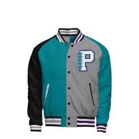 Reversible Cotton Fleece Varsity Jacket