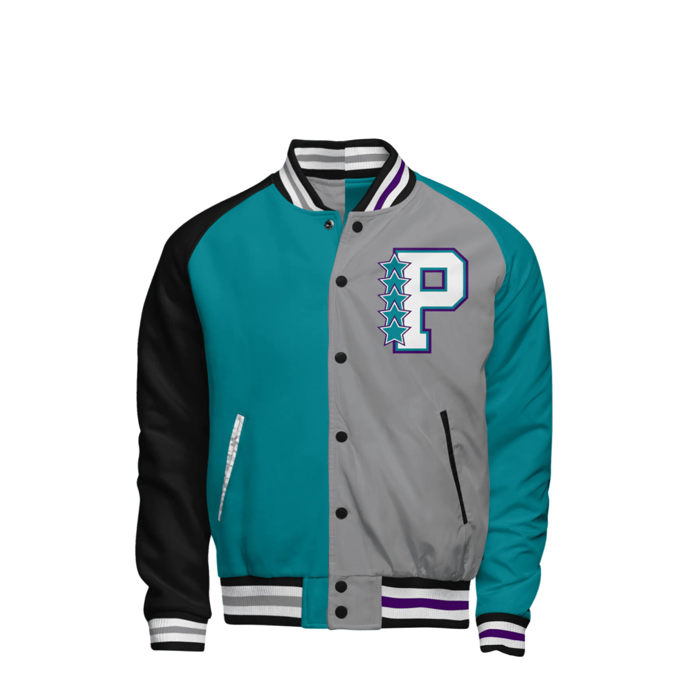 Reversible Cotton Fleece Varsity Jacket