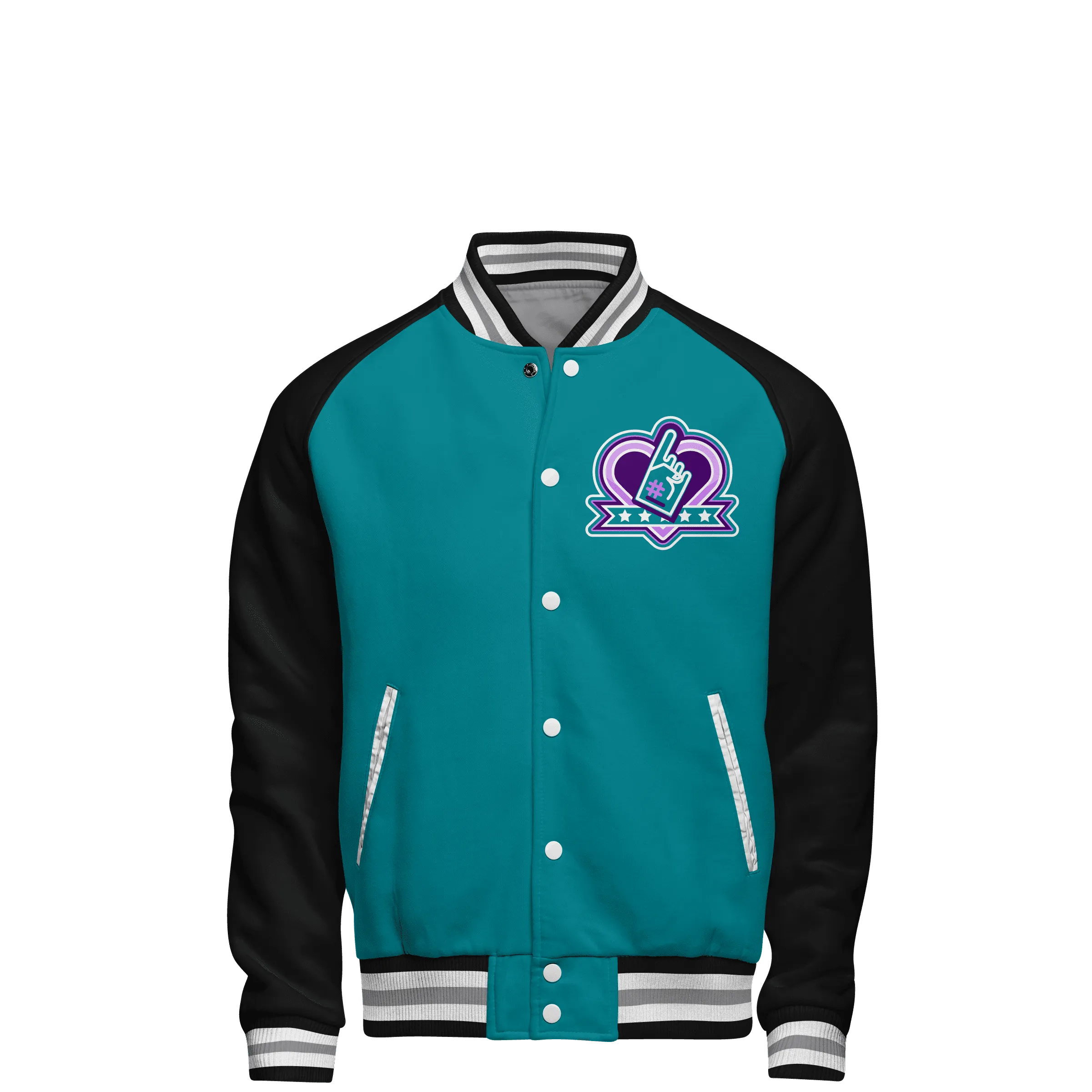 Reversible Cotton Fleece Varsity Jacket