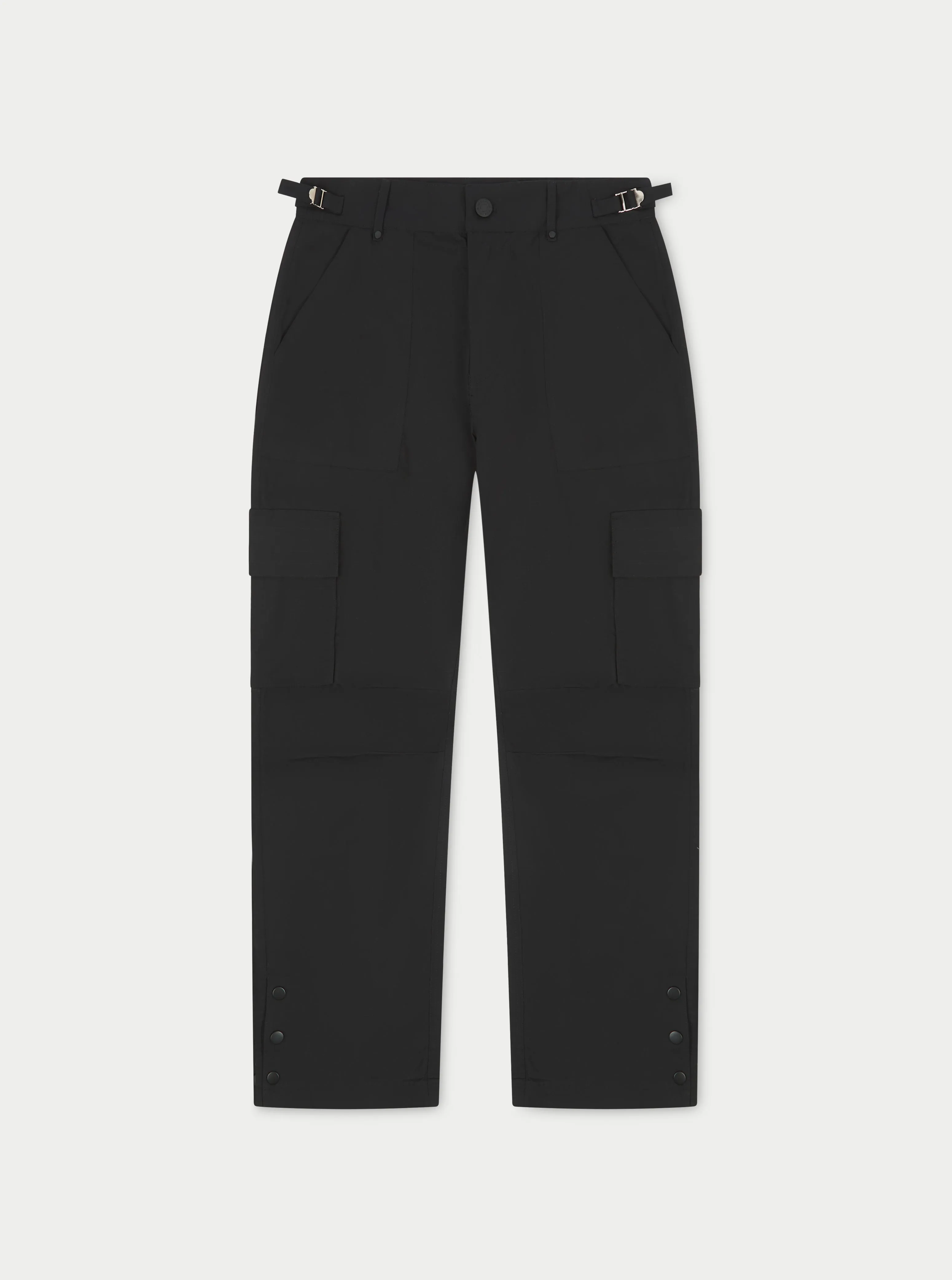 RIPSTOP RELAXED CARGO TROUSERS - BLACK