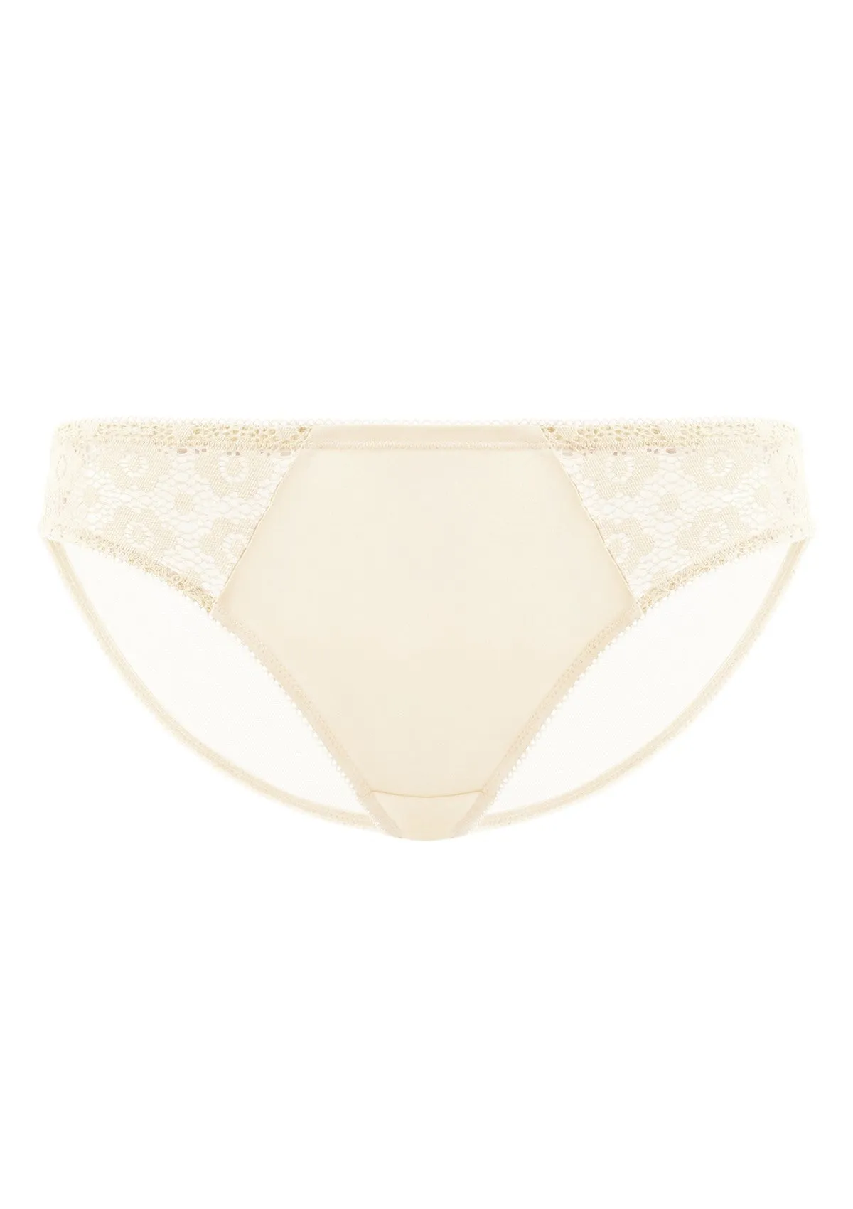 Serena Comfort Champagne Lace Trim Bikini Underwear