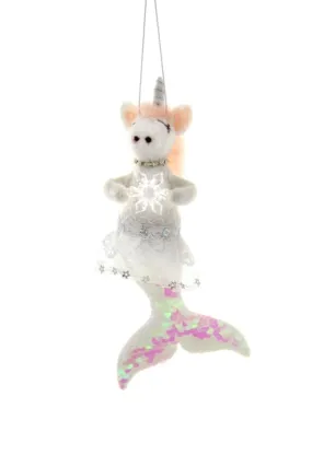 SHIMMERY WINTER UNICORN ORNAMENT