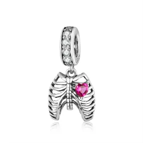 Elegant Womens Silver Zircon Charm Jewelry