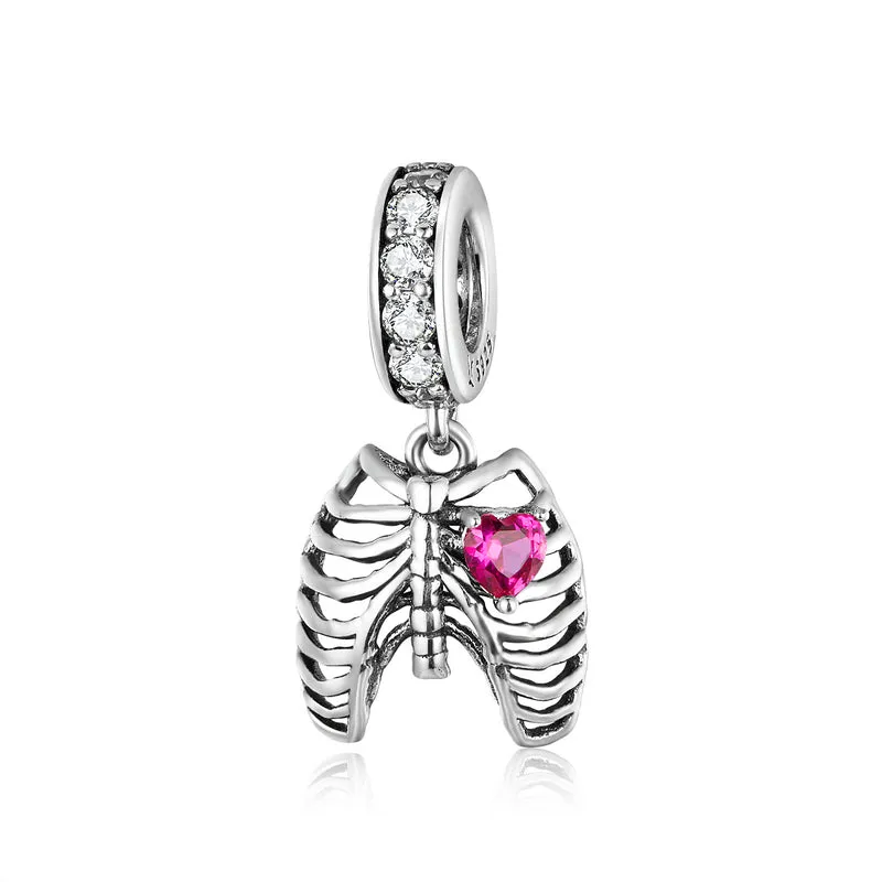 Elegant Womens Silver Zircon Charm Jewelry