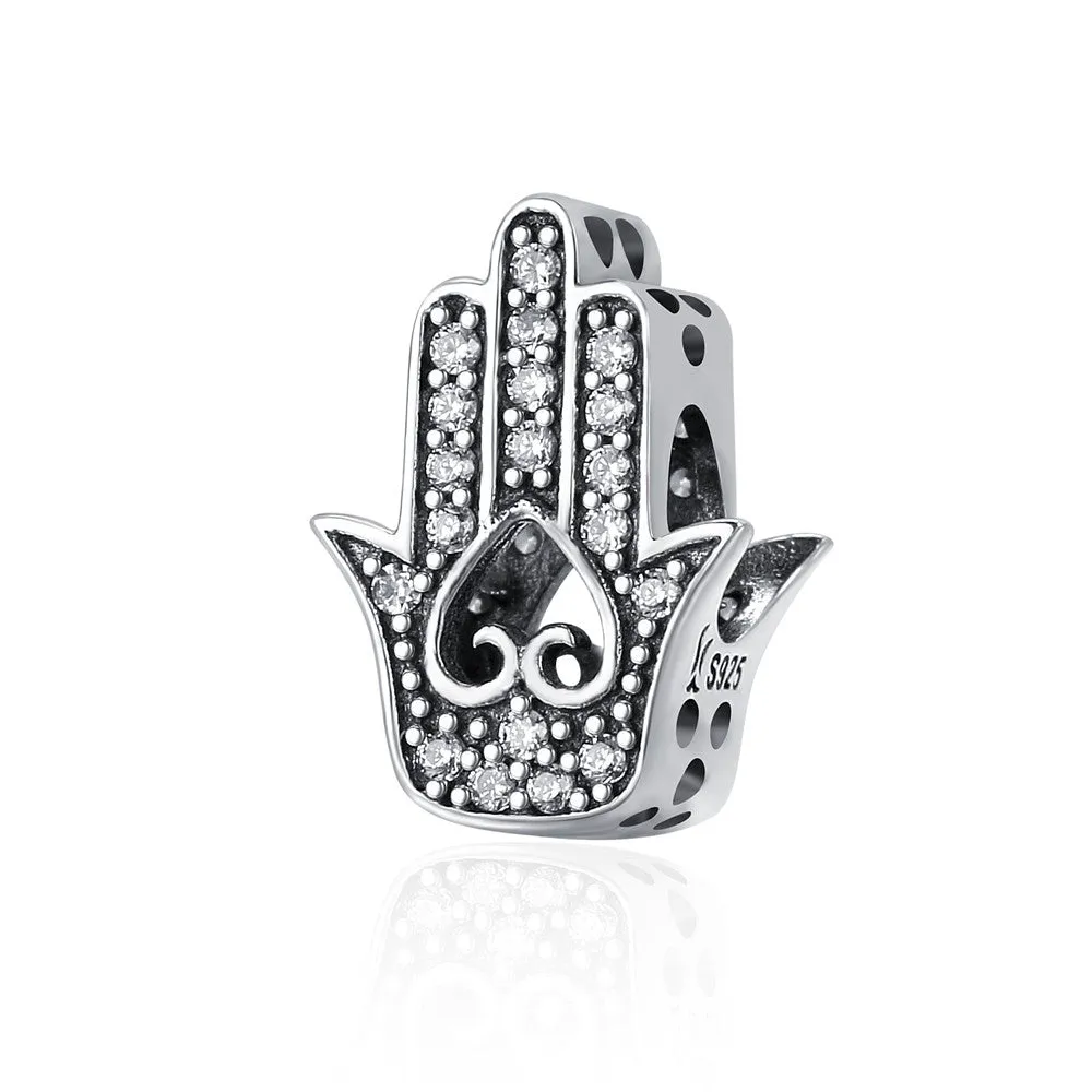 Elegant Womens Silver Zircon Charm Jewelry