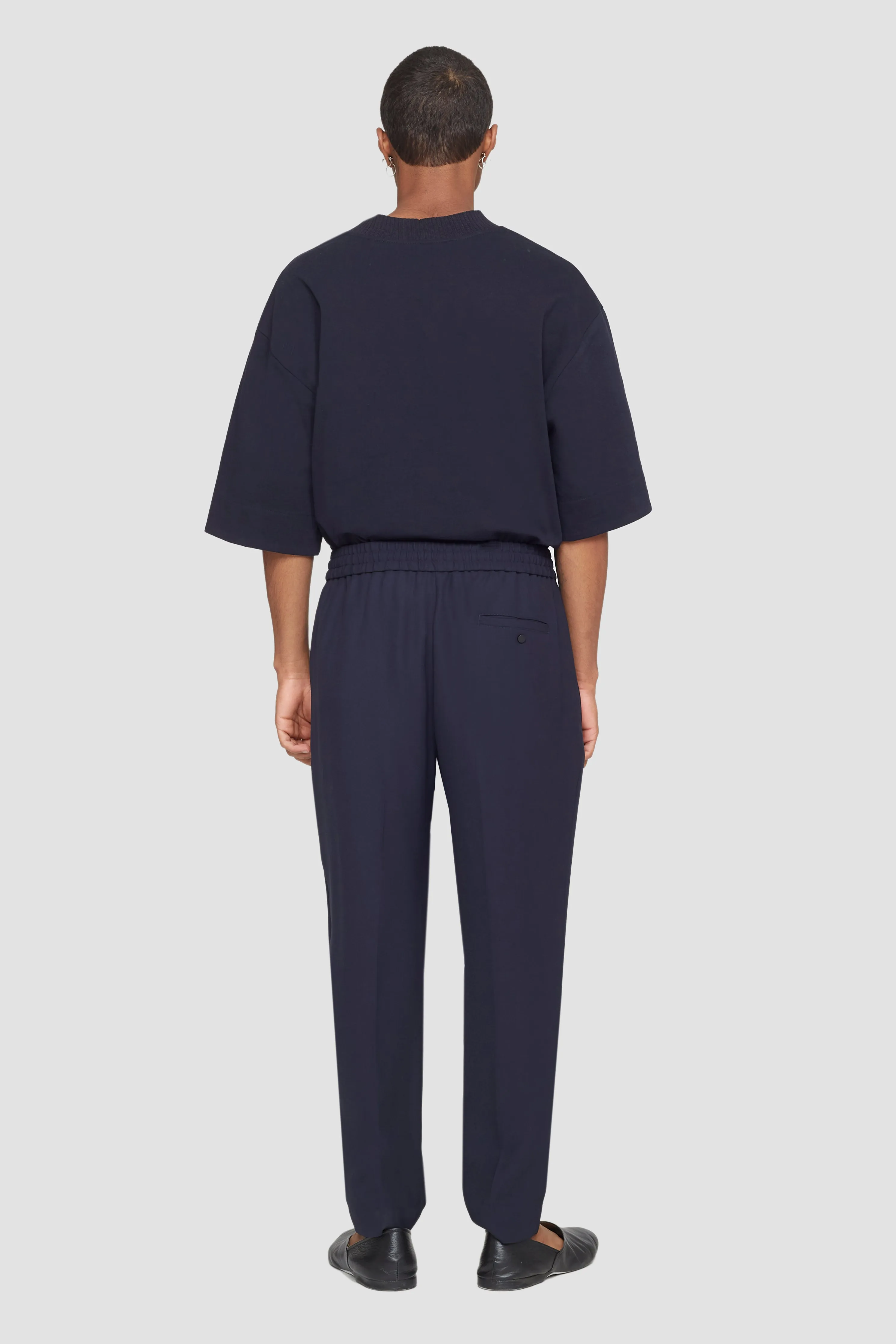 Single Pleat Tapered Trousers