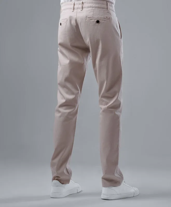 SLIM FIT CHINO TROUSERS  - BEIGE