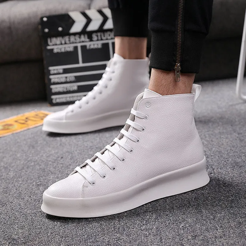 Spring Personalized Leather Men Sneakers