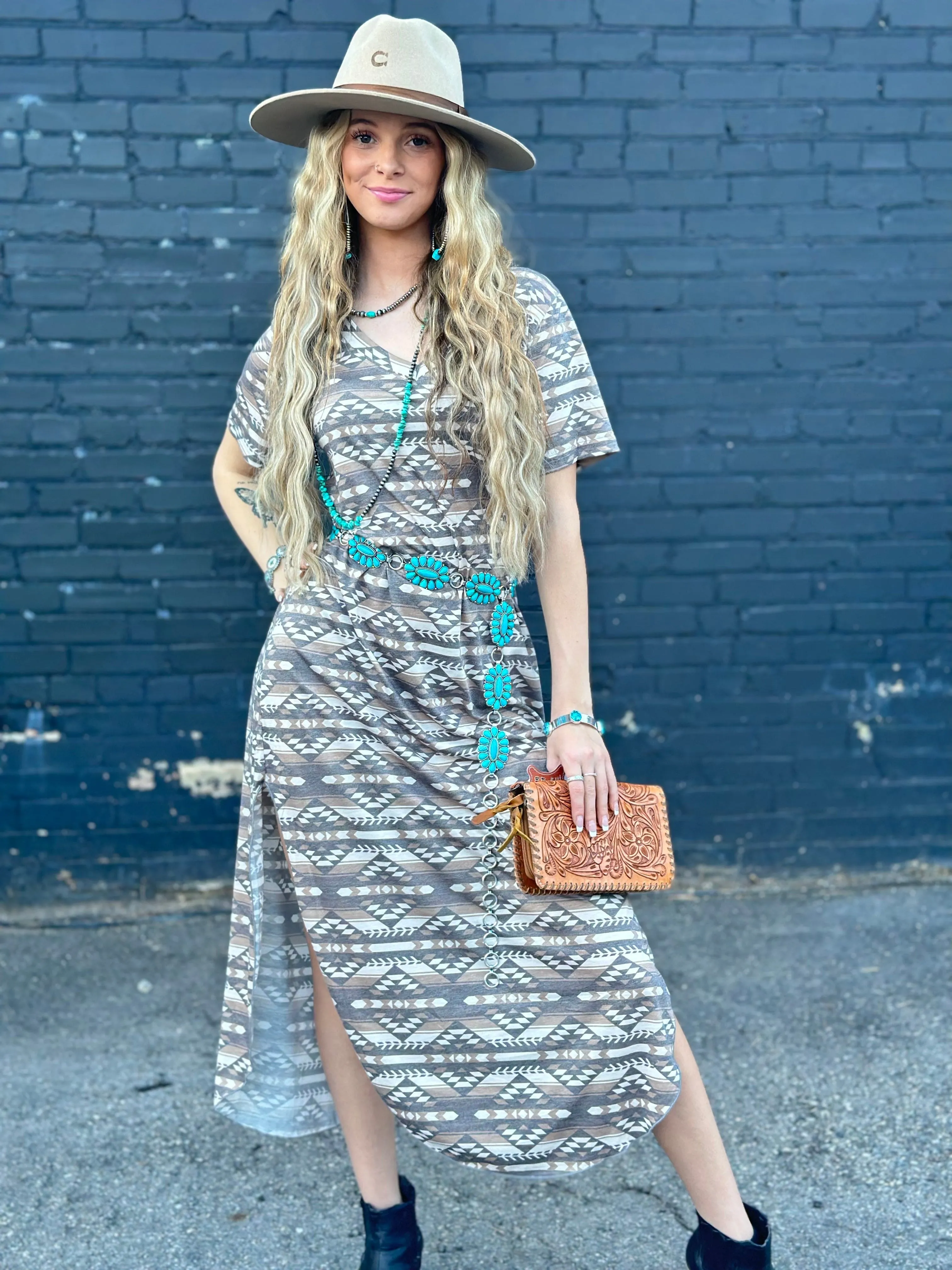 The Fall Guadalupe Aztec Maxi Dress