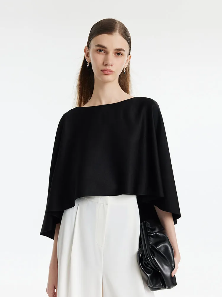 Triacetate Reversible Cape-Style Women Top