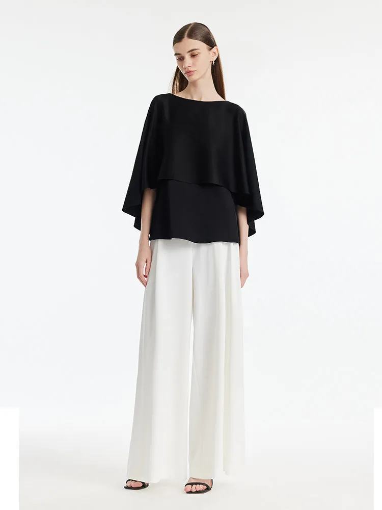 Triacetate Reversible Cape-Style Women Top