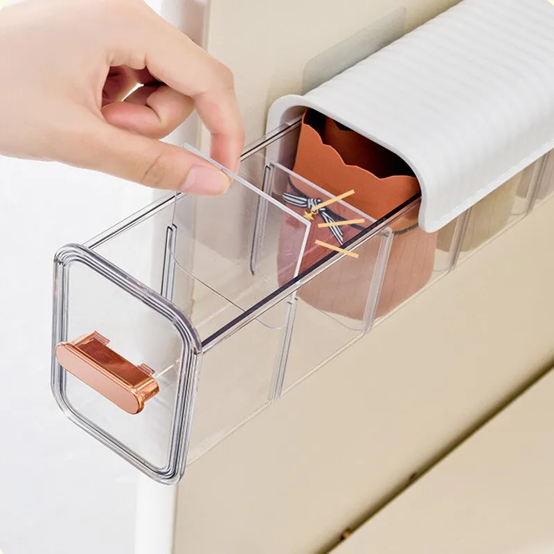 Wall Hanging 6 Grids Transparent Underwear Panties Storage Box