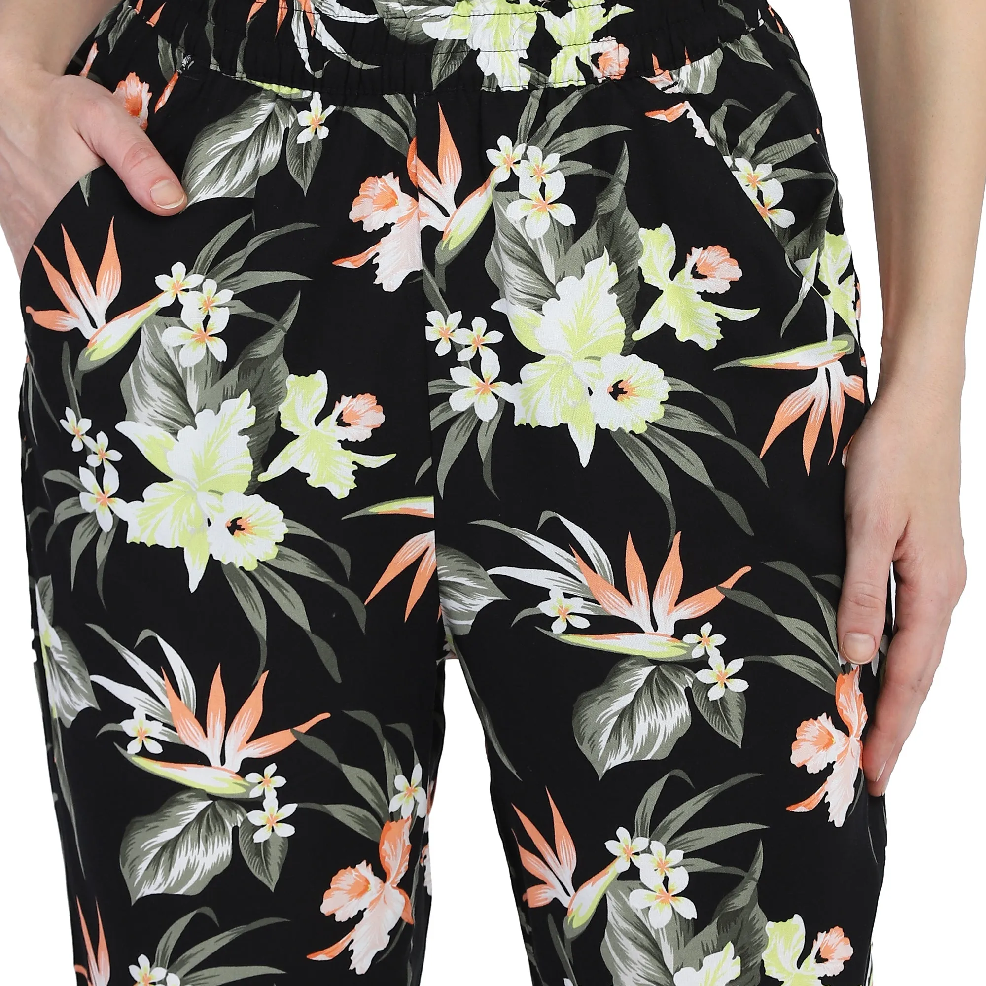 Women Floral Ankle Trousers